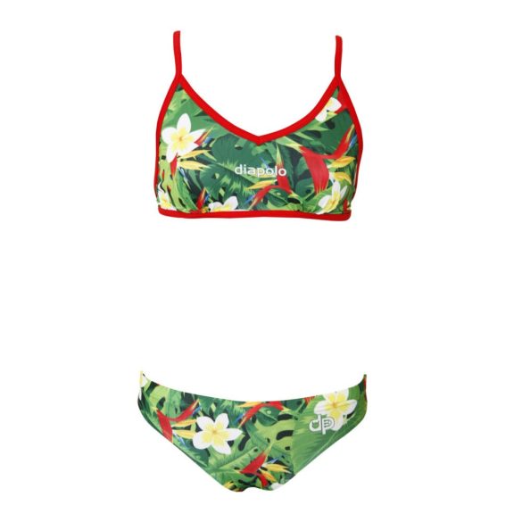 Női vékony pántos bikini-Tropical-1 