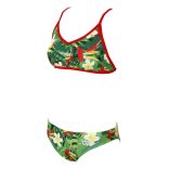 Női vékony pántos bikini-Tropical-1 